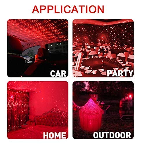 Wireless Car USB Projector Ambient Star Light for Ceiling Atmosphere Lighting Effect