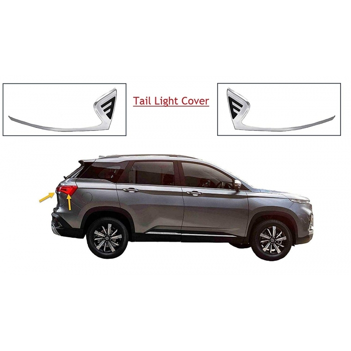 MG Hector Tail Light Chrome Garnish Cover 2 Pieces- Imported MG Hector Tail Light Chrome Garnish Cover 2 Pieces- Imported