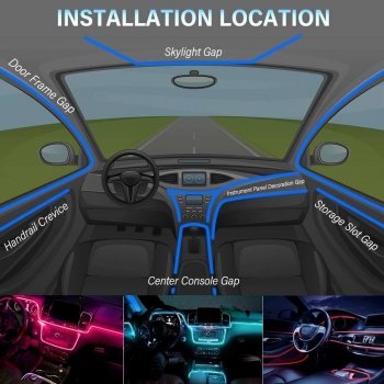 Car Led Interior Lights, 4 Pcs Car Led Strip Light Car Accessories With Usb  Port App Control Lighting Kits Infinite Diy Colors Car Atmosphere Lights C