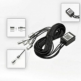 Multicolor Car Atmosphere Ambient Wireless Bluetooth Lighting Kit With Remote