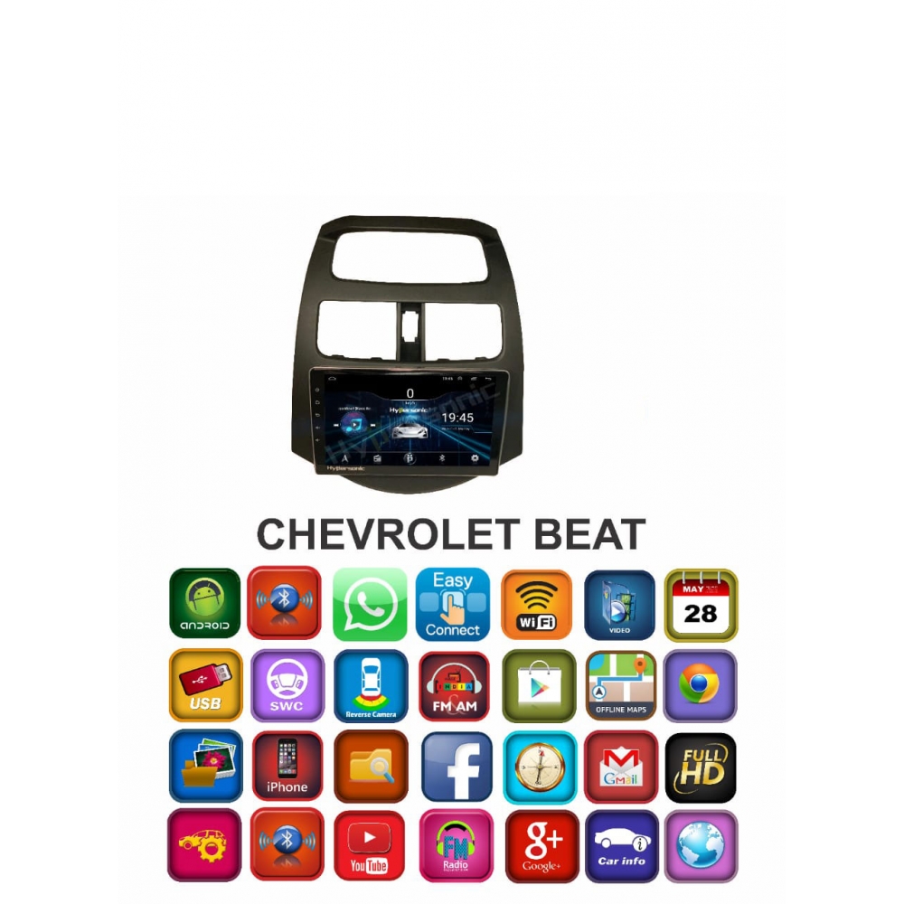 9 Inch Android Car Stereo for Chevrolet Beat | 4GB RAM 64GB | Wireless CarPlay & Android Auto | 8 Core Processor| DSP | 360 Camera & 4G Option