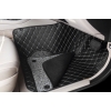 Honda Amaze Premium Diamond Pattern 7D Car Floor Mats (Set of 3, Black & Beige)