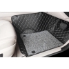 Jeep Compass Premium Diamond Pattern 7D Car Floor Mats (Set of 3, Black and Beige)