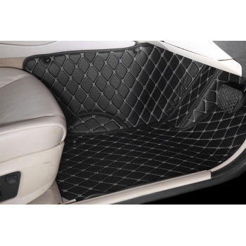 Maruti Wagon R 2019 Premium Diamond Pattern 7D Car Floor Mats (Set of 3,  Black)