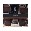 Audi Q5 Premium Diamond Pattern 7D Car Floor Mats (Set of 3, Coffee Color)