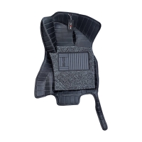 Carhatke 9D Luxury Car Foot Mats For Jeep Compass - Black