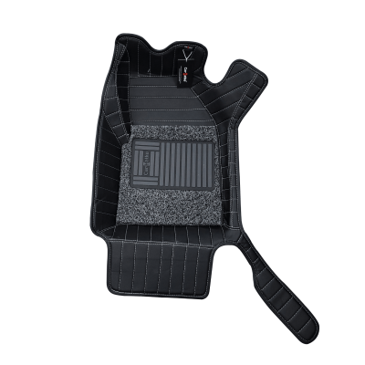 Carhatke Tata Safari 6 Seater 2021-23 Onwards 7D Leatherette Car Floor Mats Black 