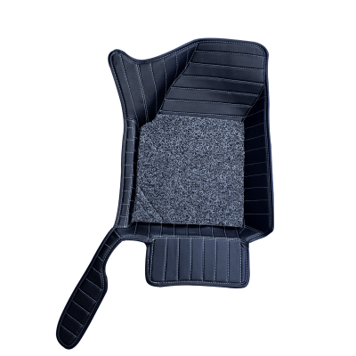 Carhatke Tata Safari 6 Seater 2021-23 Onwards 7D Leatherette Car Floor Mats Black 