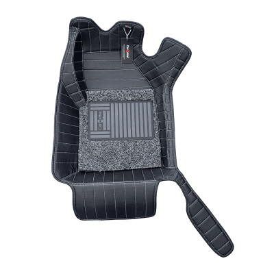 Carhatke Tata Safari 7 Seater 2021-23 7D Leatherette Car Floor Mats - Black 