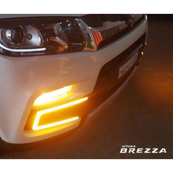 Maruti Vitara Brezza 2016 - 2019 LED  DRL Day Time Running Lights (Set of 2Pcs.)