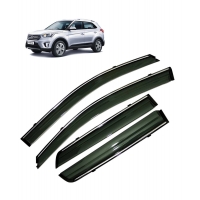 Hyundai Creta 2015-2018 Car Window Door Visor with Chrome Line (Set Of 4 Pcs.)