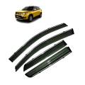 Car Window Door Visor With Chrome Line For Maruti Brezza (Imported) Car Window Door Visor With Chrome Line For Maruti Brezza (Imported)