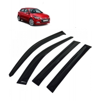 Car Window Door Visor For Hyundai I20 Elite 2014-2018 Set Of 4 (Black)
