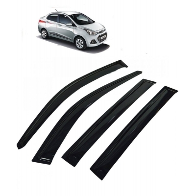 Car Window Door Visor For Hyundai Xcent Set Of 4 (Black) Car Window Door Visor For Hyundai Xcent Set Of 4 (Black)