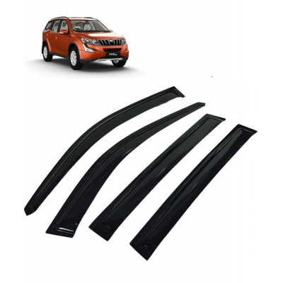 Car Window Door Visor For Mahindra XUV 500 2011-2018 Set Of 6 (Black)