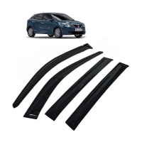 Car Window Door Visor For Maruti Suzuki Baleno New Set Of 4 (Black)