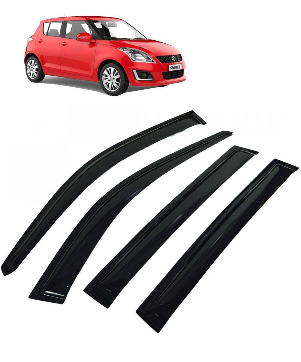 Car Window Door Visor For Maruti Suzuki Swift New Set Of 4 Black