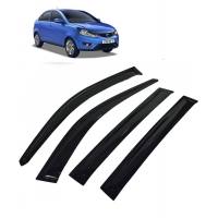 Car Window Door Visor For Tata Zest Set Of 4 (Black)