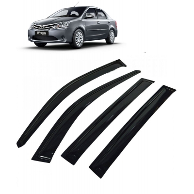 Car Window Door Visor For Toyota Etios Set Of 4 (Black) Car Window Door Visor For Toyota Etios Set Of 4 (Black)