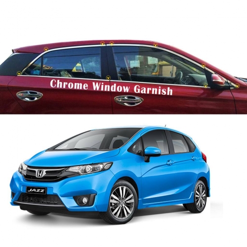 Honda Jazz New Full Window Chrome Garnish Trims Honda Jazz New Full Window Chrome Garnish Trims