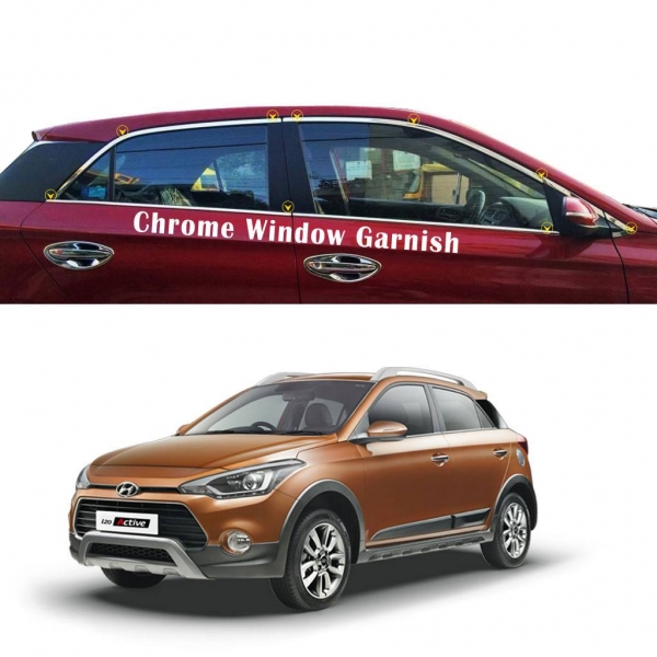 Hyundai i20 Active 2016-2020 Full Window Chrome Garnish Trims
