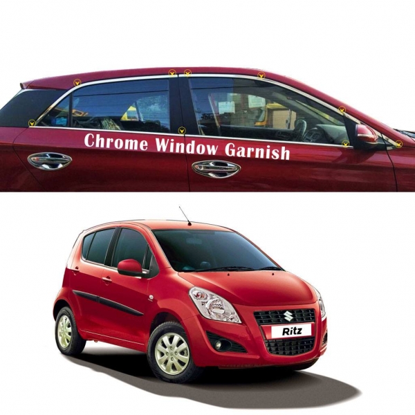 Maruti Suzuki Ritz Full Window Chrome Garnish Trims