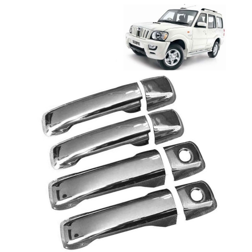 Mahindra Scorpio 2009-2014 Chrome Handle Covers All Models - Set of 4 Mahindra Scorpio 2009-2014 Chrome Handle Covers All Models - Set of 4