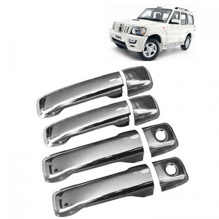 Mahindra Scorpio Old Chrome Handle Covers All Models - Set of 4 Mahindra Scorpio Old Chrome Handle Covers All Models - Set of 4