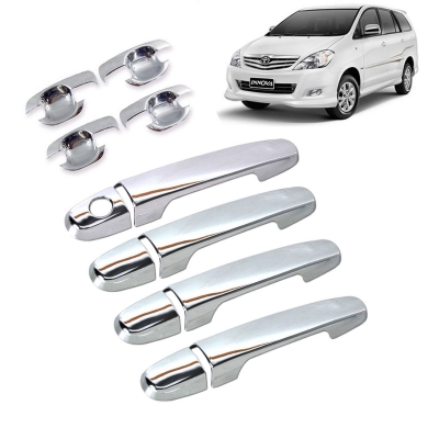 Toyota Innova 2003 - 2015 Door Handle Chrome Cover with Finger Bowl - Set Of 8 Toyota Innova 2003 - 2015 Door Handle Chrome Cover with Finger Bowl - Set Of 8