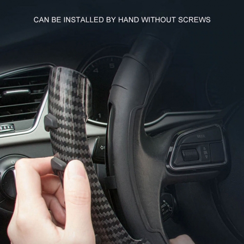 Steering Wheel Anti-skid Sleeve Cover For All Car in Carbon Graphite Texture