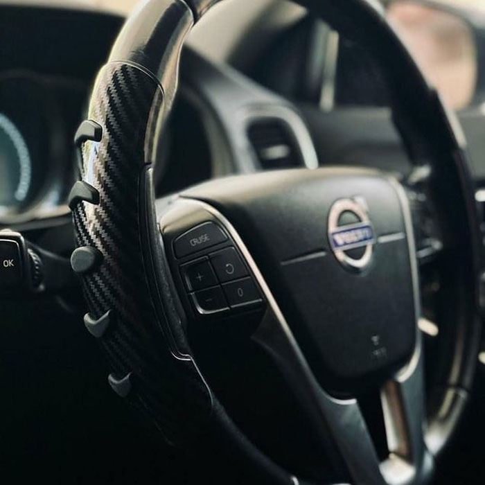 Steering Wheel Anti-skid Sleeve Cover For All Car in Carbon Graphite Texture Steering Wheel Anti-skid Sleeve Cover For All Car in Carbon Graphite Texture