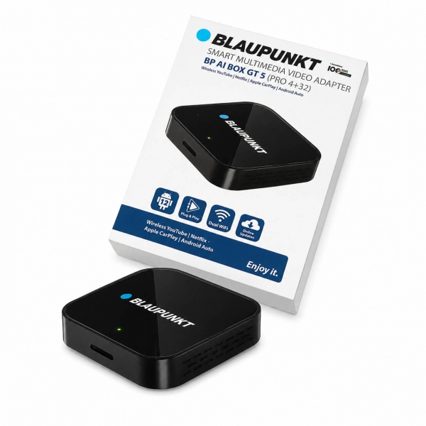 Blaupunkt AI BOX GT5 Pro Android Multimedia Adapter 4+32 | Convert OEM Car Stereo to Android Smart System | Wireless CarPlay + Android Auto
