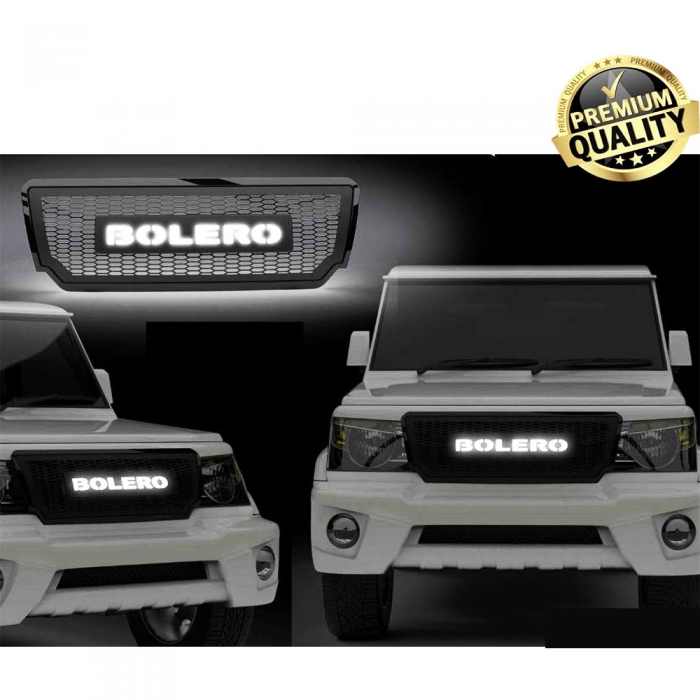 Mahindra Bolero Logo Alpha Front Grill With LED Neon Lights Mahindra Bolero Logo Alpha Front Grill With LED Neon Lights