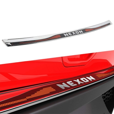GFX Tata Nexon 2017 Onwards Rear Bumper Step Guard (Black Silver)