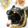Original Imported Pitbull Bully Smoking Dog with Chain for Car Dashboard /Home and Office