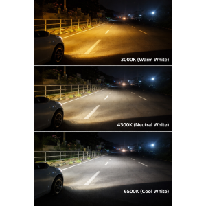 Carhatke 160W Tri Color LED Headlight Bulb H4/H19 for Car & Bike - Remote Control + Flasher