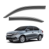 GFX Honda New Amaze 2018 Onward Car Window Door Visor with Chrome Line (Set Of 4Pcs.)