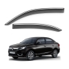 GFX Honda New Amaze 2020 Onward Car Window Door Visor with Chrome Line (Set Of 4Pcs.)