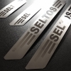 Kia Seltos Stainless Steel Door Scuff Foot Sill Plate Guards (Set of 4 Pcs.)