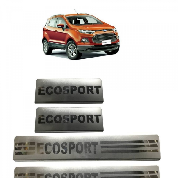 Ford Ecosport Stainless Steel Door Scuff Foot Sill Plate Guards (Set of 4 Pcs.)