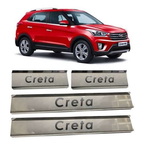 Hyundai Creta 2015-2018 Stainless Steel Door Scuff Foot Sill Plate Guards (Set of 4 Pcs.) Hyundai Creta 2015-2018 Stainless Steel Door Scuff Foot Sill Plate Guards (Set of 4 Pcs.)