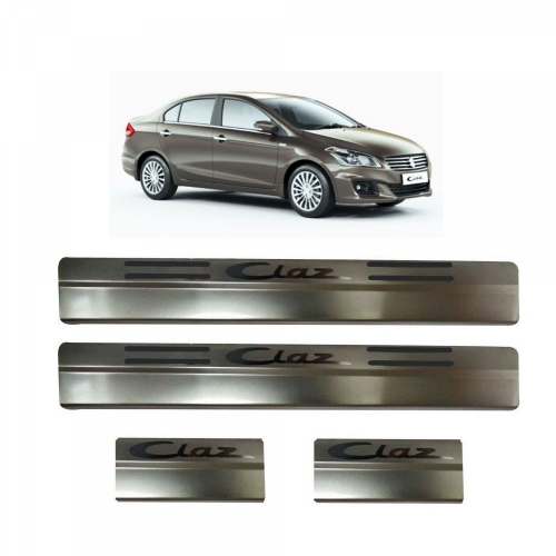 Maruti Ciaz Stainless Steel Door Scuff Foot Sill Plate Guards (Set of 4 Pcs.)