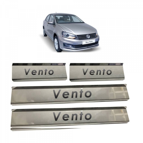 Volkswagen Vento Stainless Steel Door Scuff Foot Sill Plate Guards (Set of 4 Pcs.)