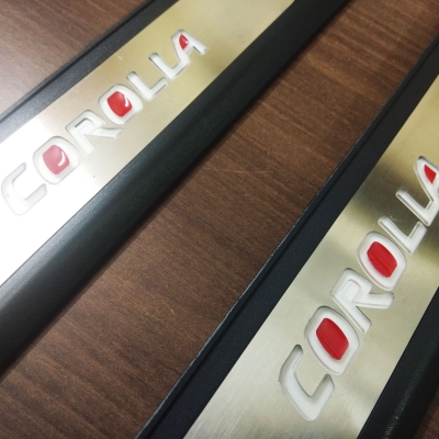 Toyota Corolla Altis New OEM Led Scuff Door Side Sill Plates - 4 Pieces Toyota Corolla Altis New OEM Led Scuff Door Side Sill Plates - 4 Pieces
