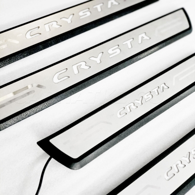 GFX Toyota Innova Crysta 2016 Onward Opening Door OEM Led Scuff Sill Plates - 4 Pieces