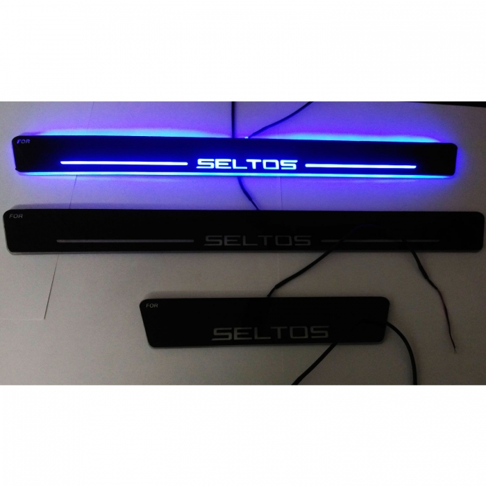 Car Door LED Light Footstep Scuff Sill Plate Guards for Kia Seltos Matrix Moving Light (Set of 4Pcs.) Car Door LED Light Footstep Scuff Sill Plate Guards for Kia Seltos Matrix Moving Light (Set of 4Pcs.)