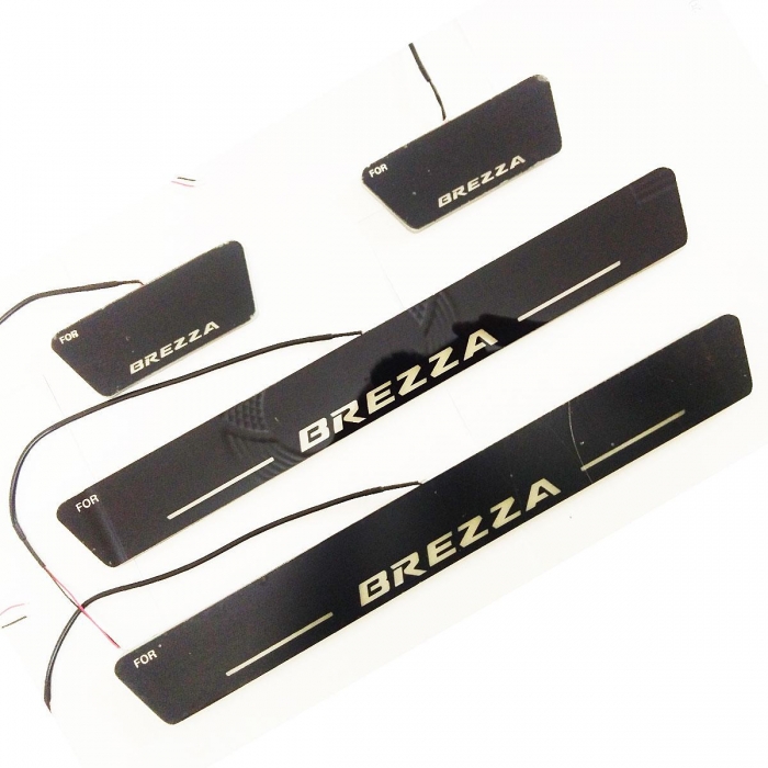 Matrix Moving LED Light Scuff Sill Plate Guards for Maruti Suzuki Vitara Brezza (Set of 4Pcs.) Matrix Moving LED Light Scuff Sill Plate Guards for Maruti Suzuki Vitara Brezza (Set of 4Pcs.)