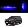Toyota Fortuner 2020 Door Foot LED Mirror Finish Black Glossy Scuff Sill Plate Guards (Set of 4Pcs.)