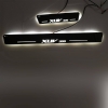 Mahindra XUV300 Door Foot LED Mirror Finish Black Glossy Scuff Sill Plate Guards (Set of 4Pcs.)