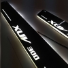 Mahindra XUV300 Door Foot LED Mirror Finish Black Glossy Scuff Sill Plate Guards (Set of 4Pcs.)